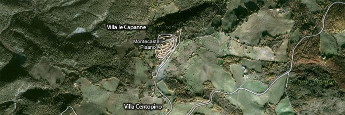 Raggiungere villa in Toscana a Montecastelli