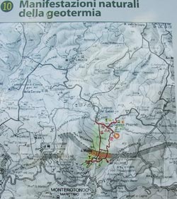 Cartina che indica dovè possibile assistere a manifestazione naturali geo-termiche a Sasso pisano, clicca sopra per scaricarla. 
