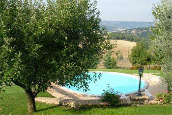 Paesaggio visibile dall agriturismo in Toscana villa Centopino