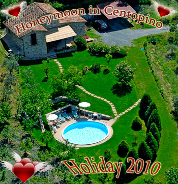 Aerial view of the Villa Centopino for perfect Honeymoon
